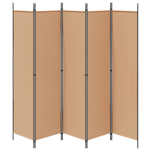 5-Panel Διχοτόμος Μπεζ 250 x 200 cm Ύφασμα - Pakobazaar
