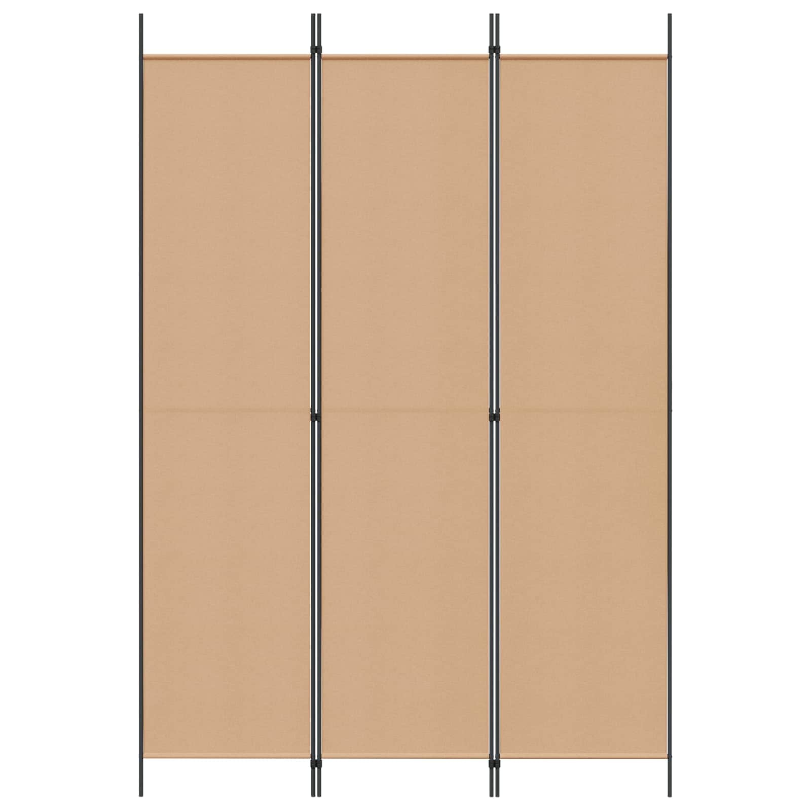 3-Panel Room Divider Μπεζ 150 x 220 cm Ύφασμα - Pakobazaar