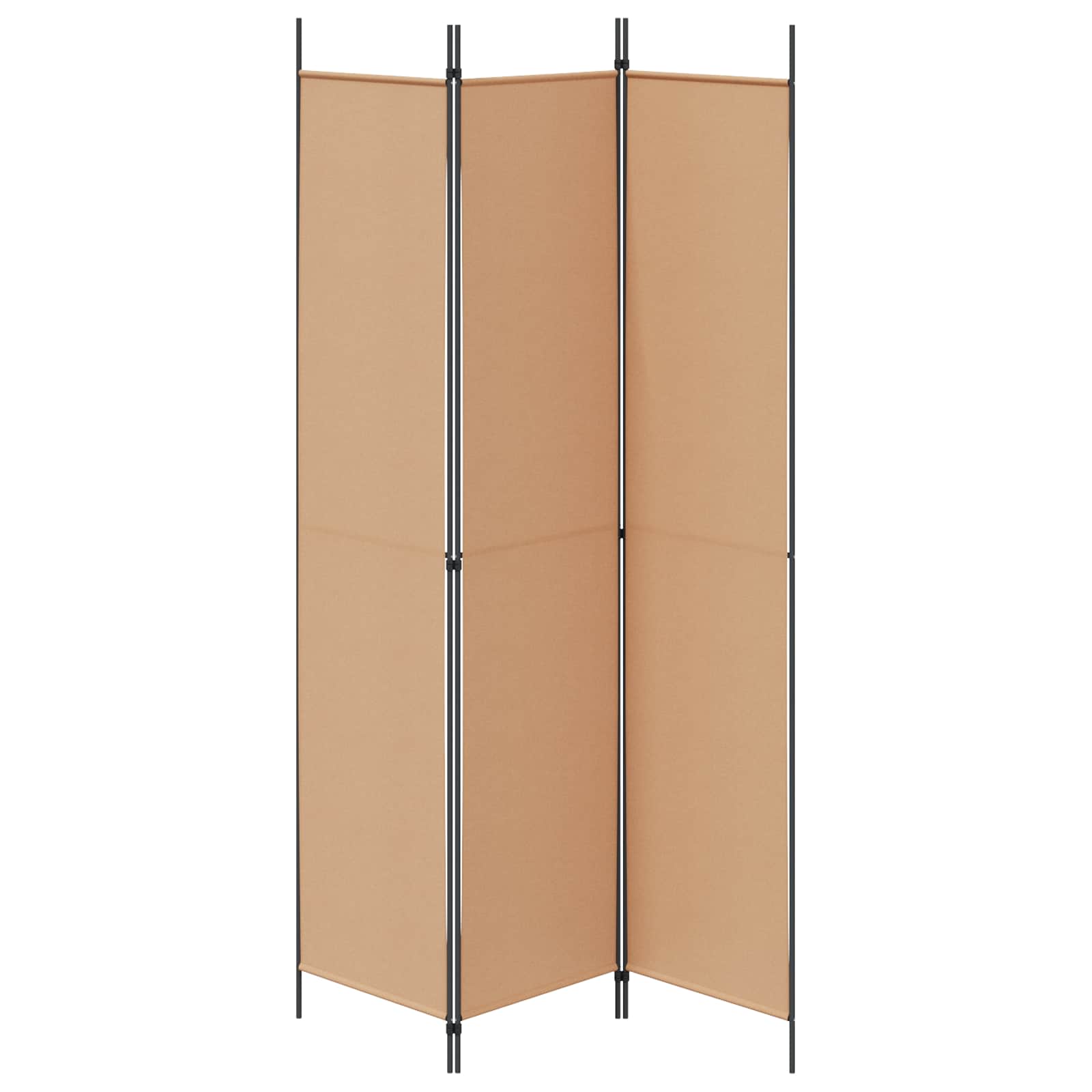 3-Panel Room Divider Μπεζ 150 x 220 cm Ύφασμα - Pakobazaar