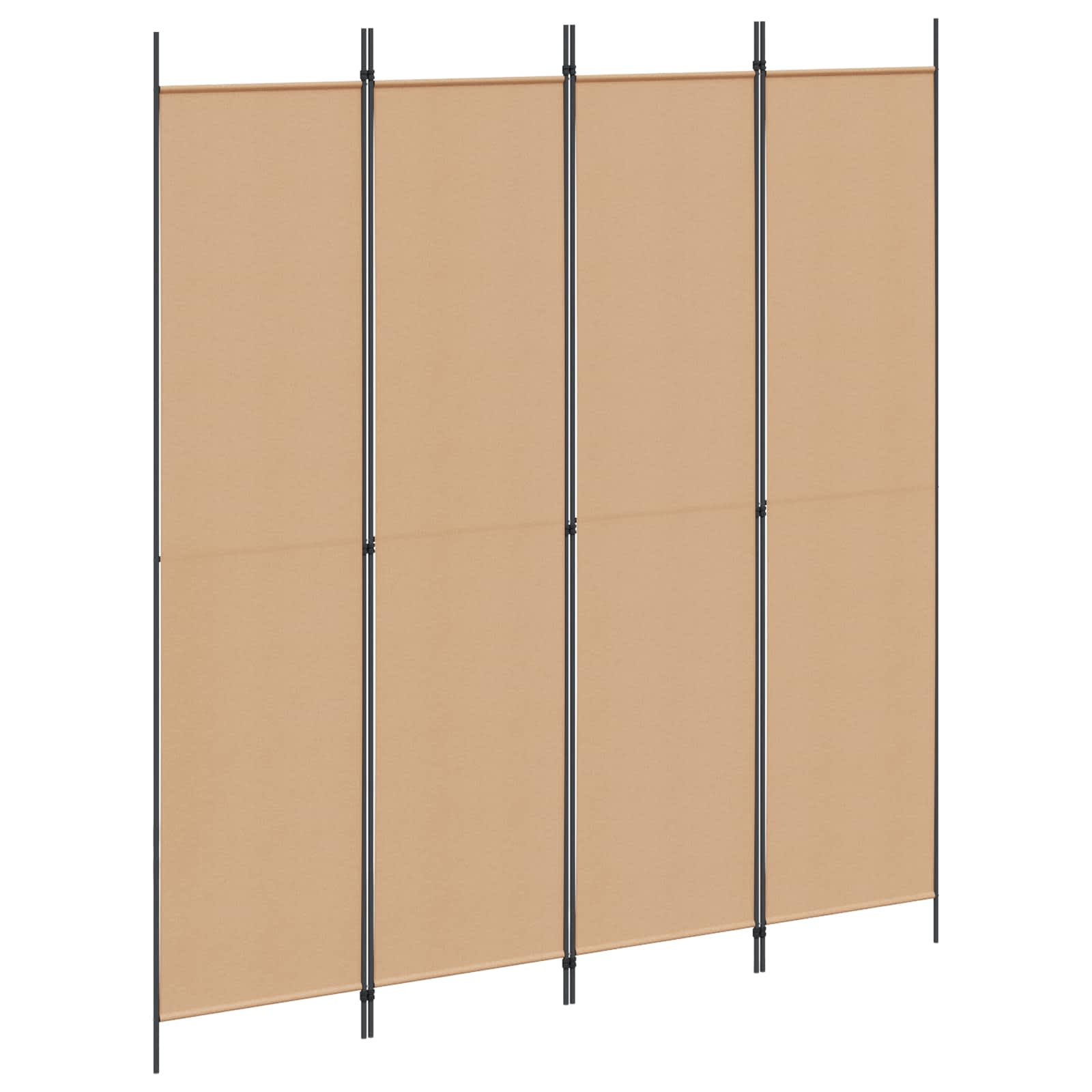 4-Πίνακας Διαχωριστικός Μπεζ 200 x 220 cm Ύφασμα - Pakobazaar