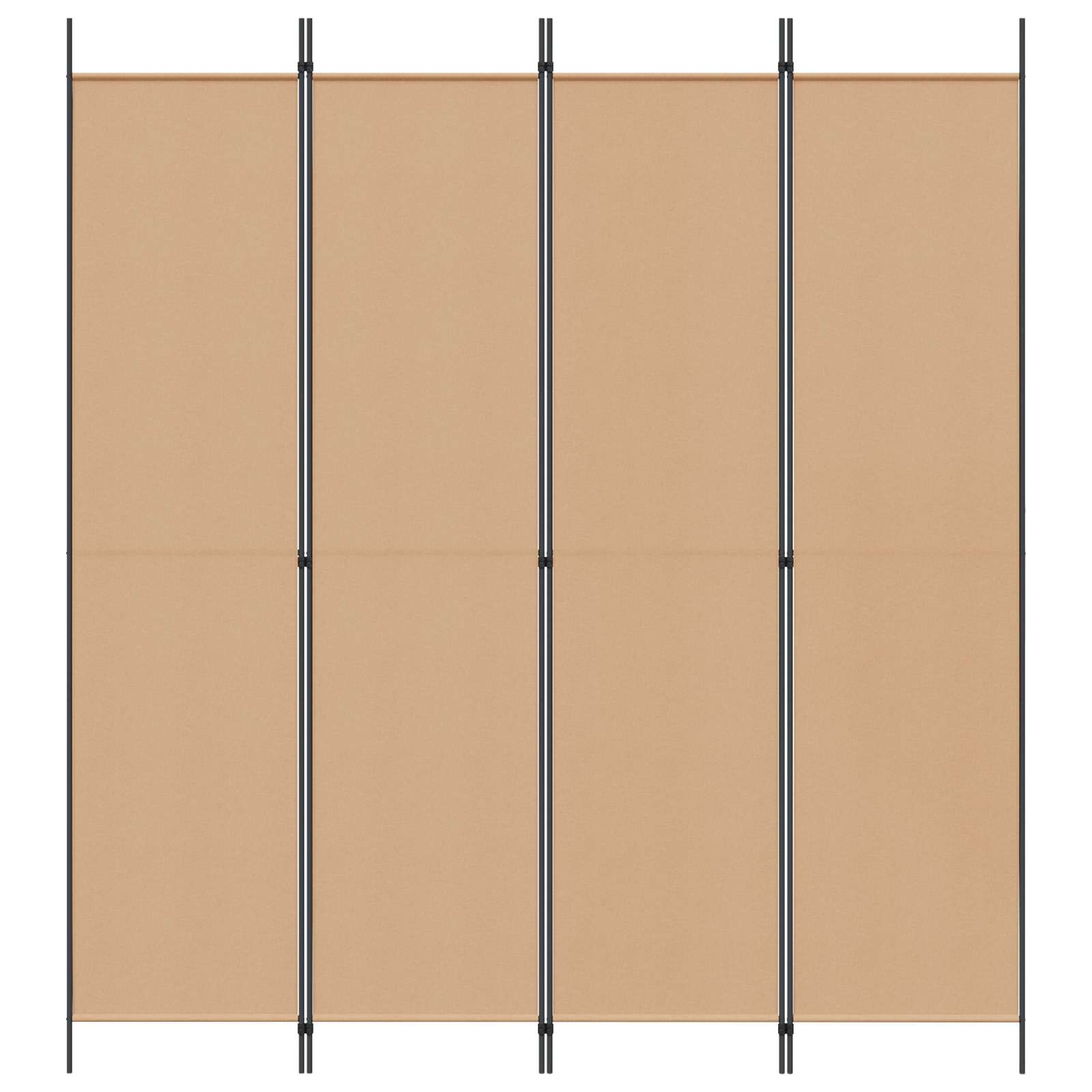 4-Πίνακας Διαχωριστικός Μπεζ 200 x 220 cm Ύφασμα - Pakobazaar