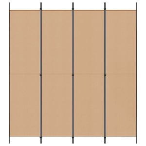 4-Πίνακας Διαχωριστικός Μπεζ 200 x 220 cm Ύφασμα - Pakobazaar