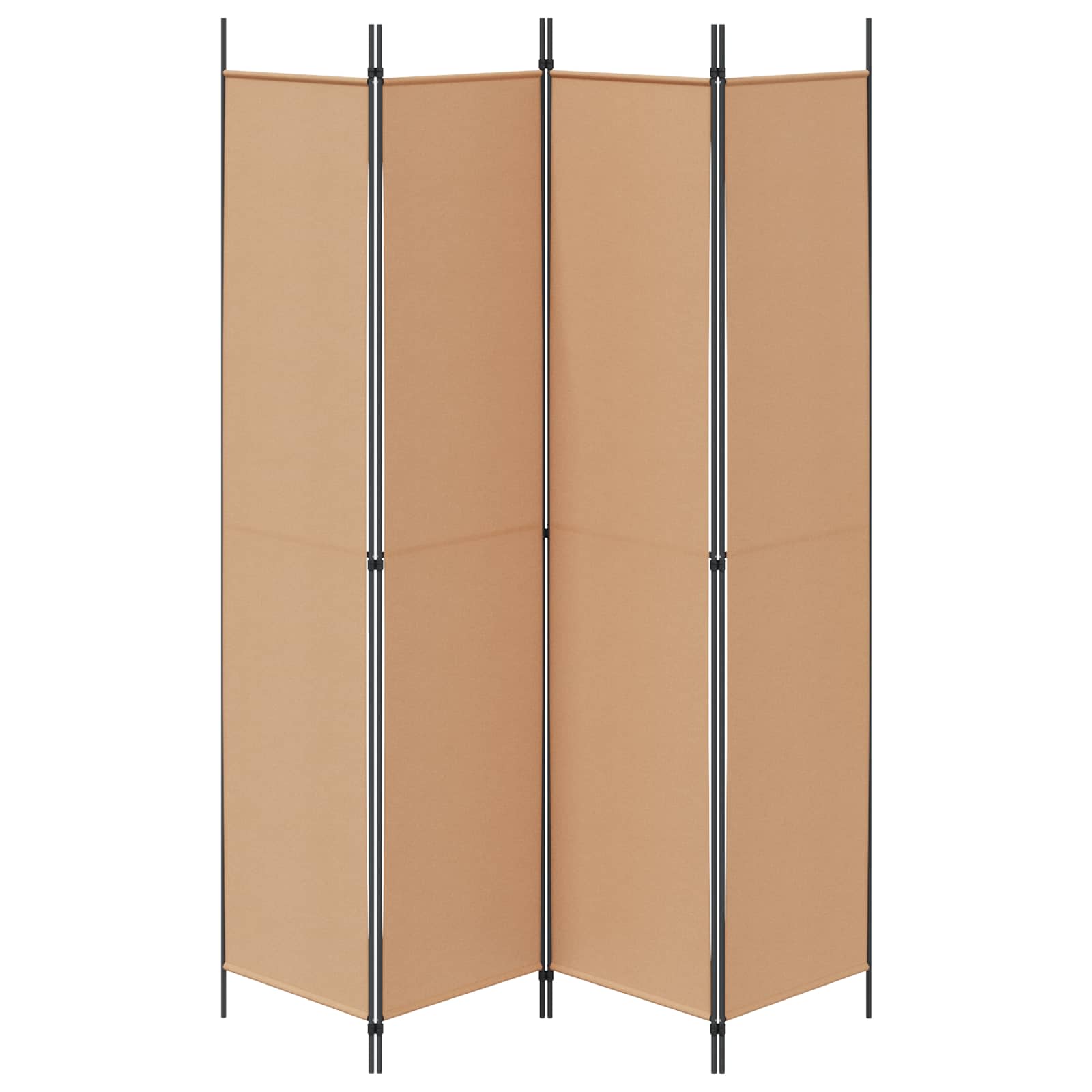 4-Πίνακας Διαχωριστικός Μπεζ 200 x 220 cm Ύφασμα - Pakobazaar
