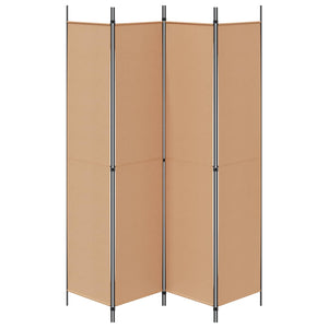 4-Πίνακας Διαχωριστικός Μπεζ 200 x 220 cm Ύφασμα - Pakobazaar