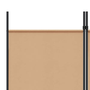 5-Panel Διχοτόμος Μπεζ 250 x 220 cm Ύφασμα - Pakobazaar