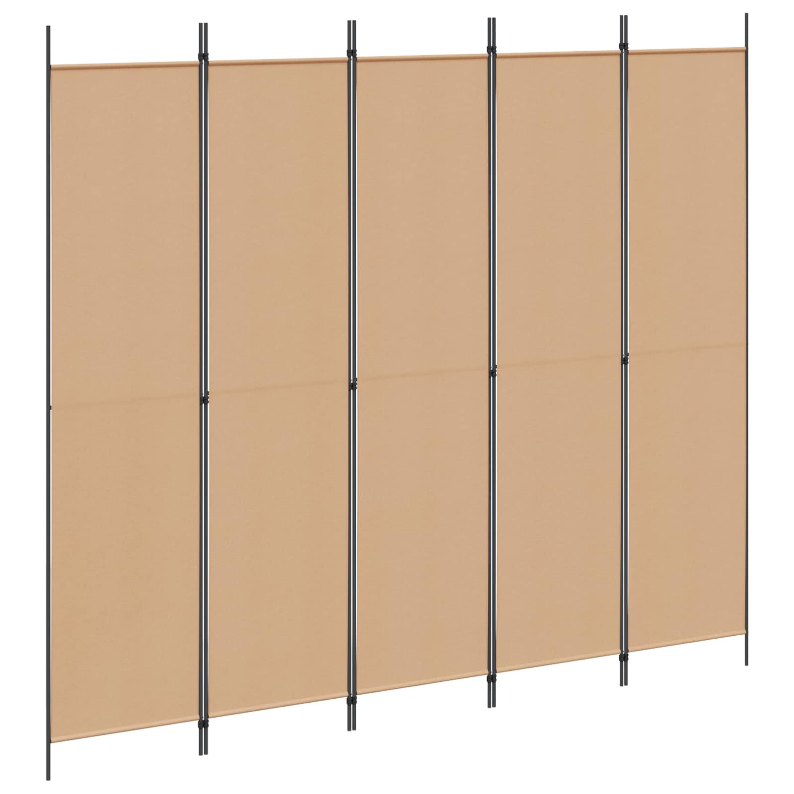 5-Panel Διχοτόμος Μπεζ 250 x 220 cm Ύφασμα - Pakobazaar