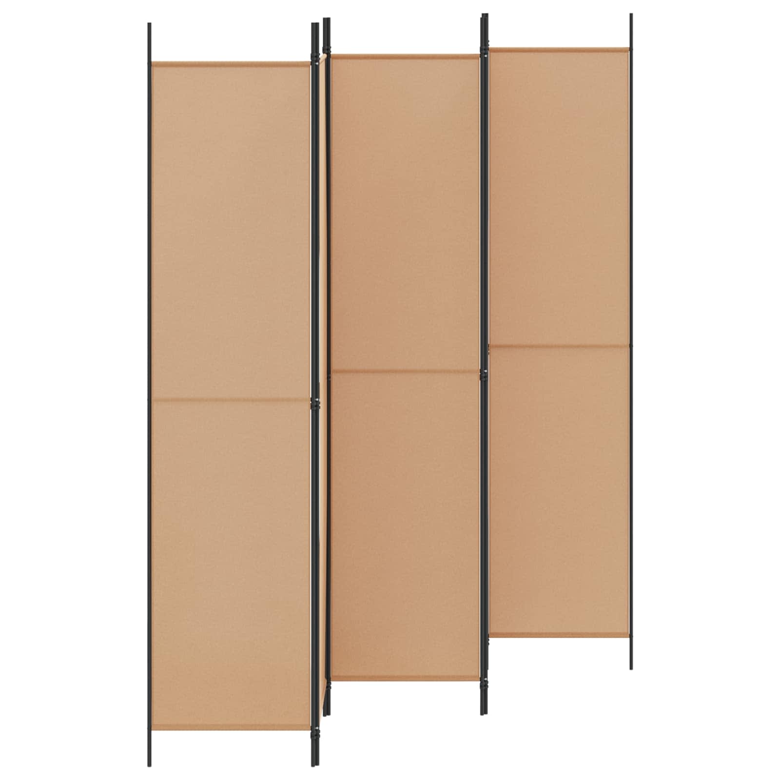 5-Panel Διχοτόμος Μπεζ 250 x 220 cm Ύφασμα - Pakobazaar