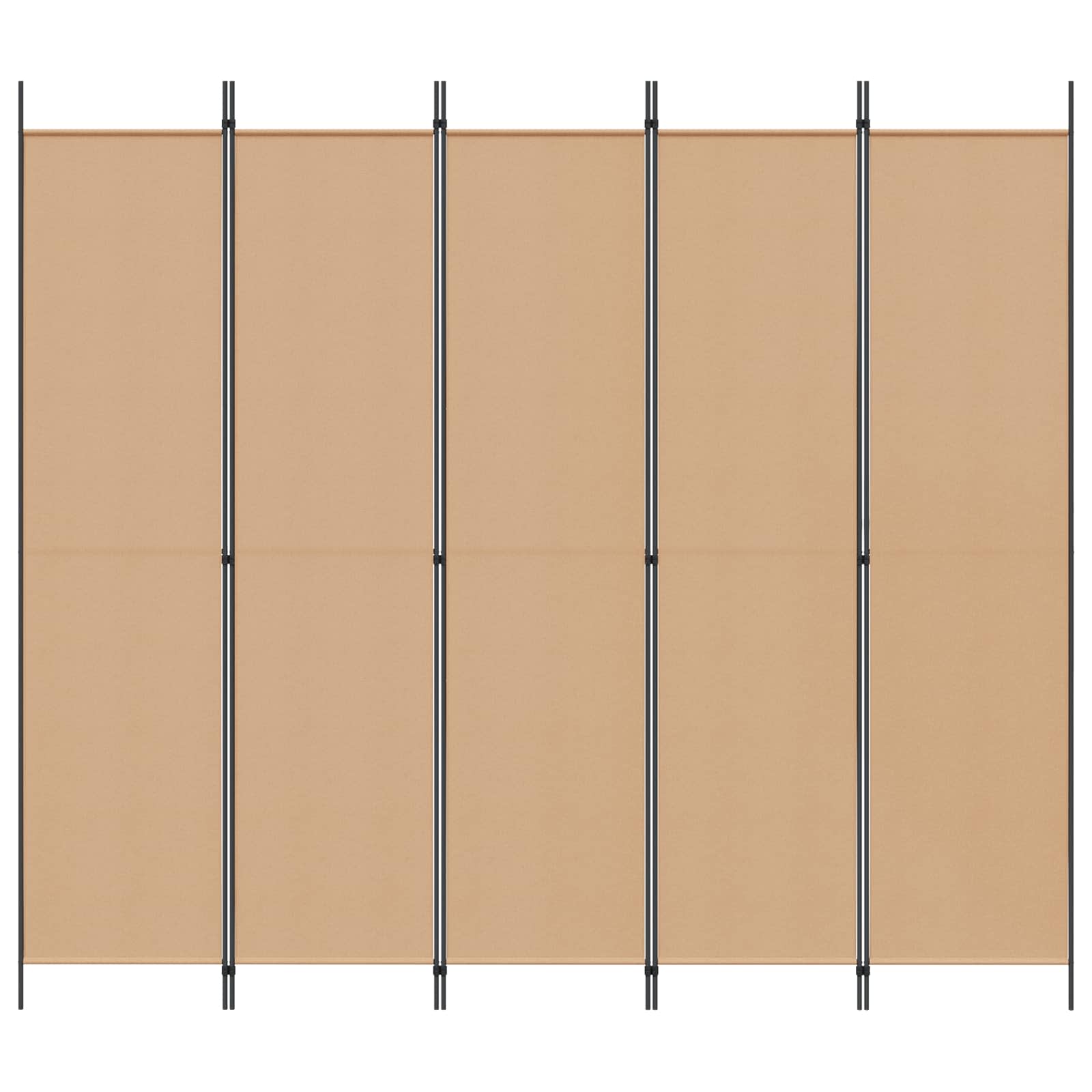 5-Panel Διχοτόμος Μπεζ 250 x 220 cm Ύφασμα - Pakobazaar