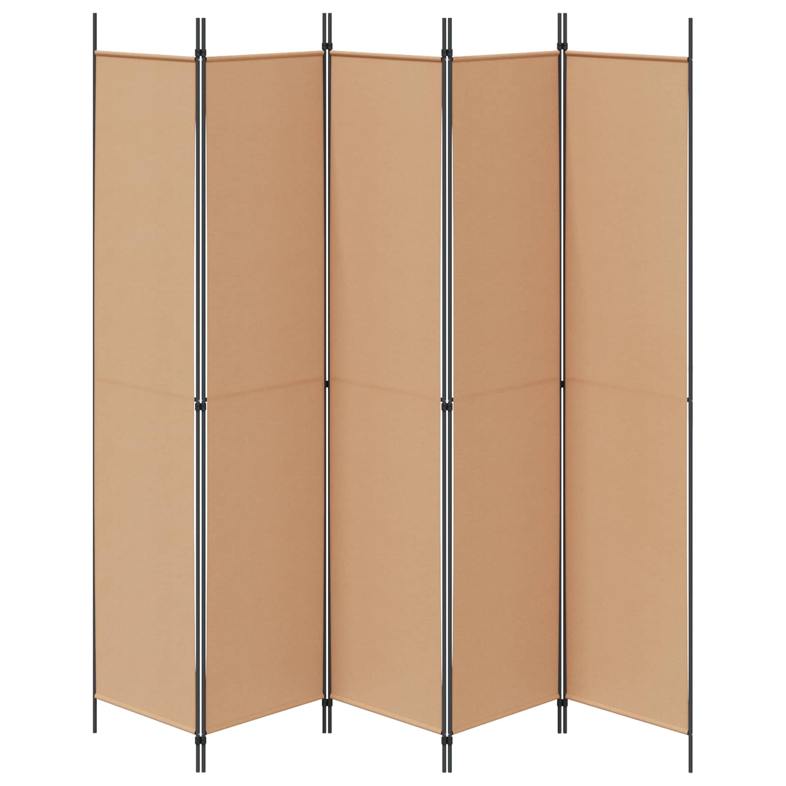 5-Panel Διχοτόμος Μπεζ 250 x 220 cm Ύφασμα - Pakobazaar