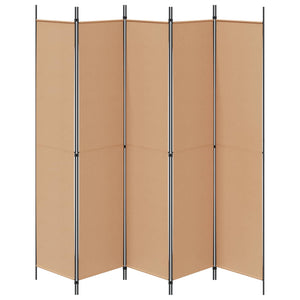5-Panel Διχοτόμος Μπεζ 250 x 220 cm Ύφασμα - Pakobazaar