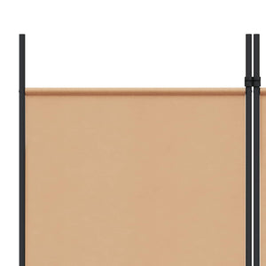 Διαχωριστικό Δωματίου 6-Πάνελ Μπεζ 300 x 220 cm Ύφασμα - Pakobazaar