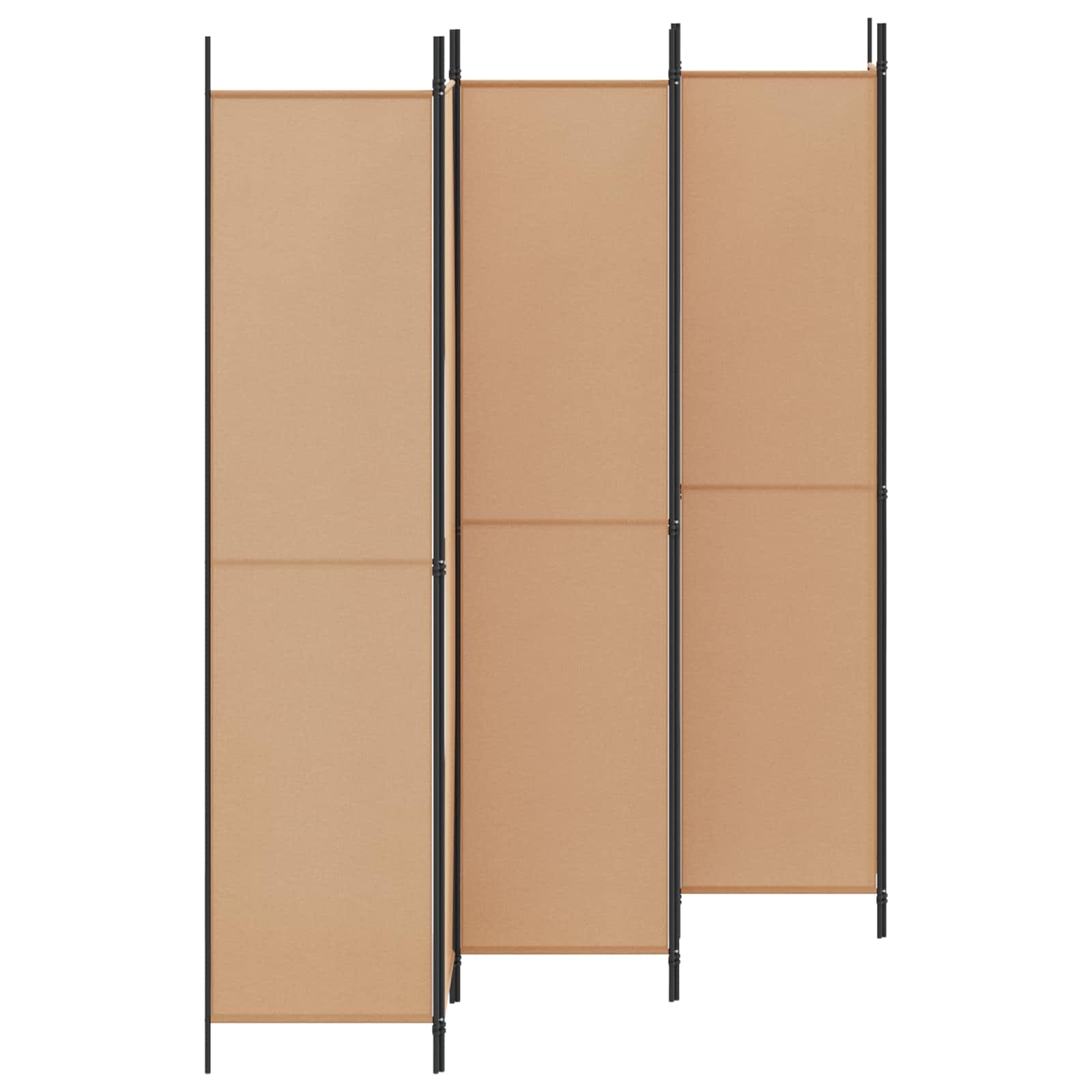 Διαχωριστικό Δωματίου 6-Πάνελ Μπεζ 300 x 220 cm Ύφασμα - Pakobazaar
