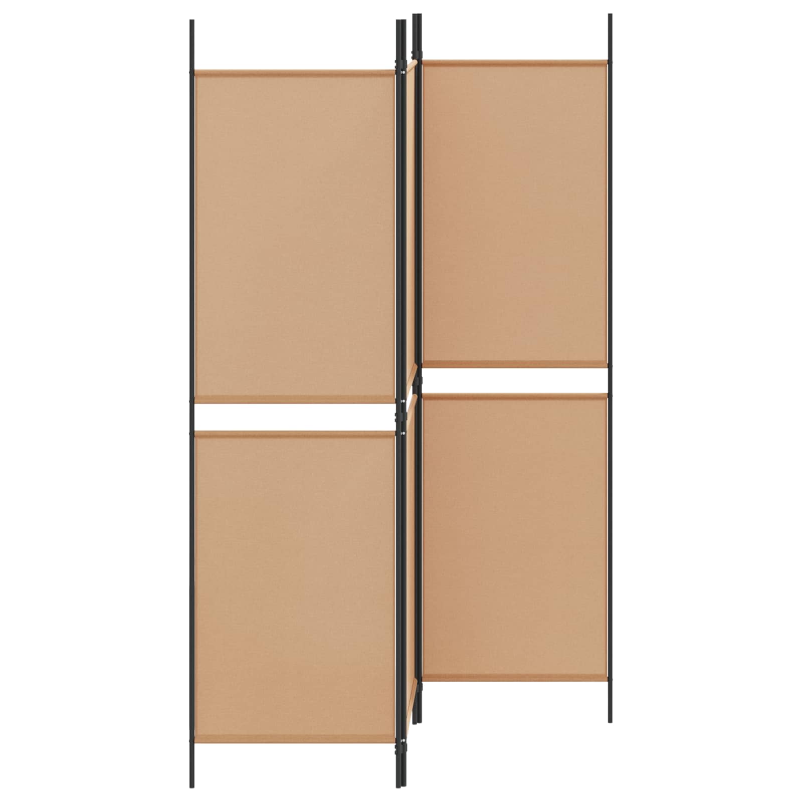 3-Panel Room Divider Μπεζ 150 x 180 cm Ύφασμα - Pakobazaar