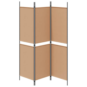 3-Panel Room Divider Μπεζ 150 x 180 cm Ύφασμα - Pakobazaar