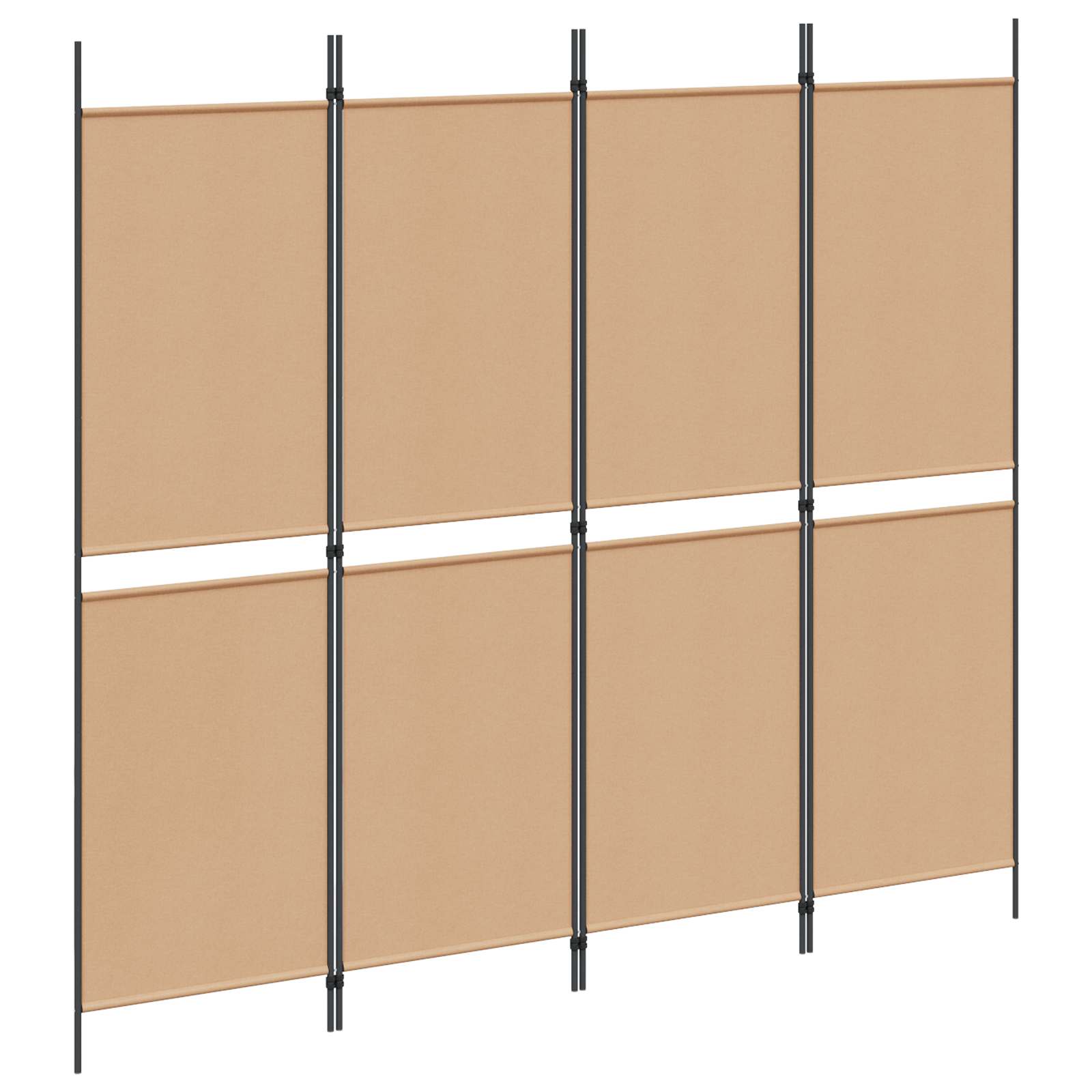 Διαχωριστικό Δωματίου 4-Πανέλων Μπεζ 200 x 180 cm Ύφασμα - Pakobazaar