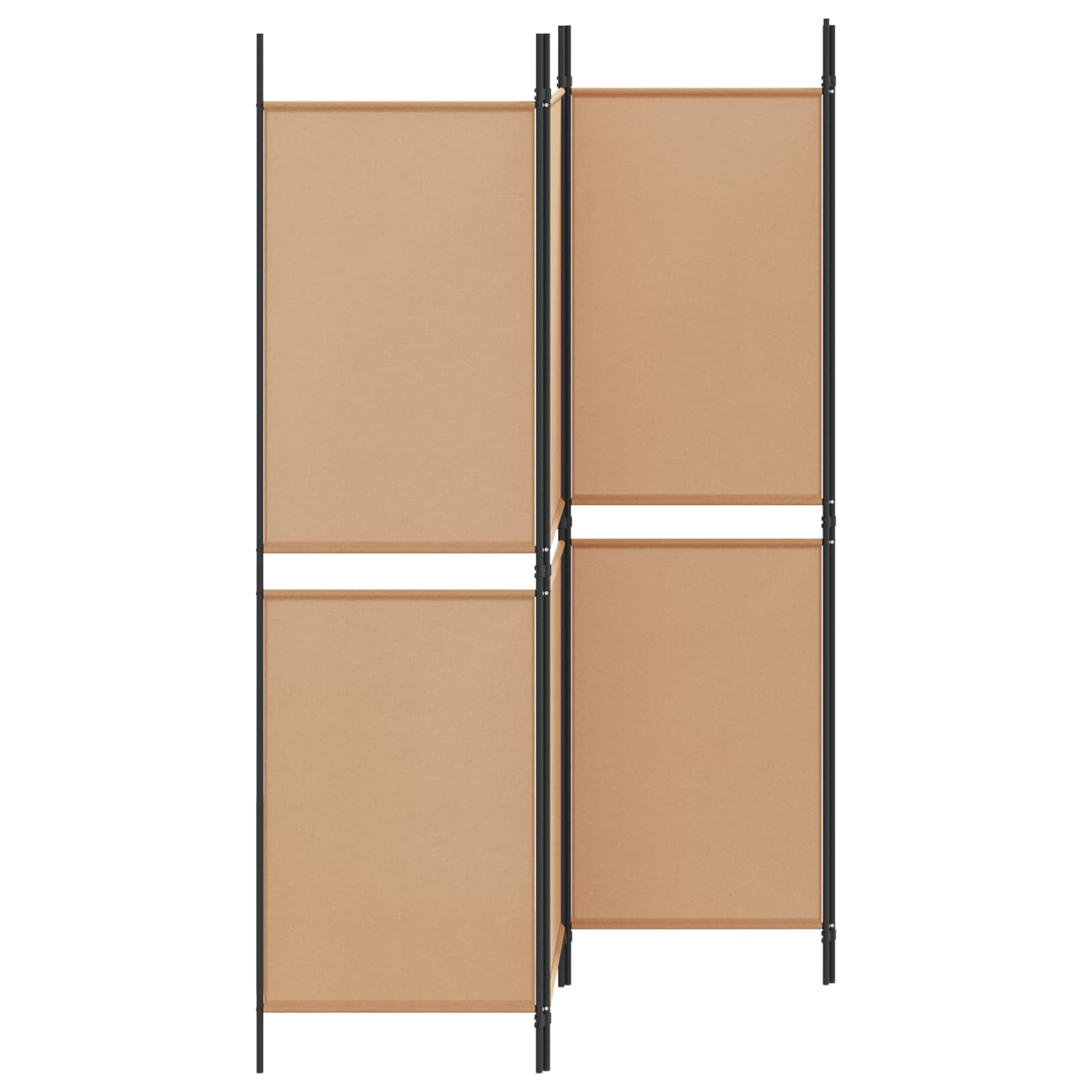Διαχωριστικό Δωματίου 4-Πανέλων Μπεζ 200 x 180 cm Ύφασμα - Pakobazaar