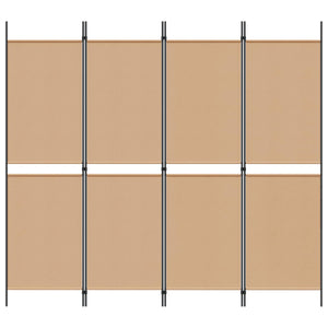 Διαχωριστικό Δωματίου 4-Πανέλων Μπεζ 200 x 180 cm Ύφασμα - Pakobazaar