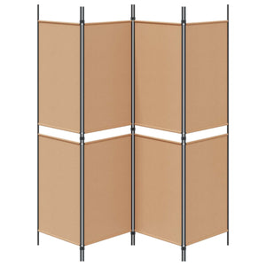 Διαχωριστικό Δωματίου 4-Πανέλων Μπεζ 200 x 180 cm Ύφασμα - Pakobazaar