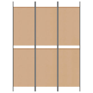3-Panel Room Divider Μπεζ 150 x 200 cm Ύφασμα - Pakobazaar