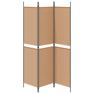 3-Panel Room Divider Μπεζ 150 x 200 cm Ύφασμα - Pakobazaar