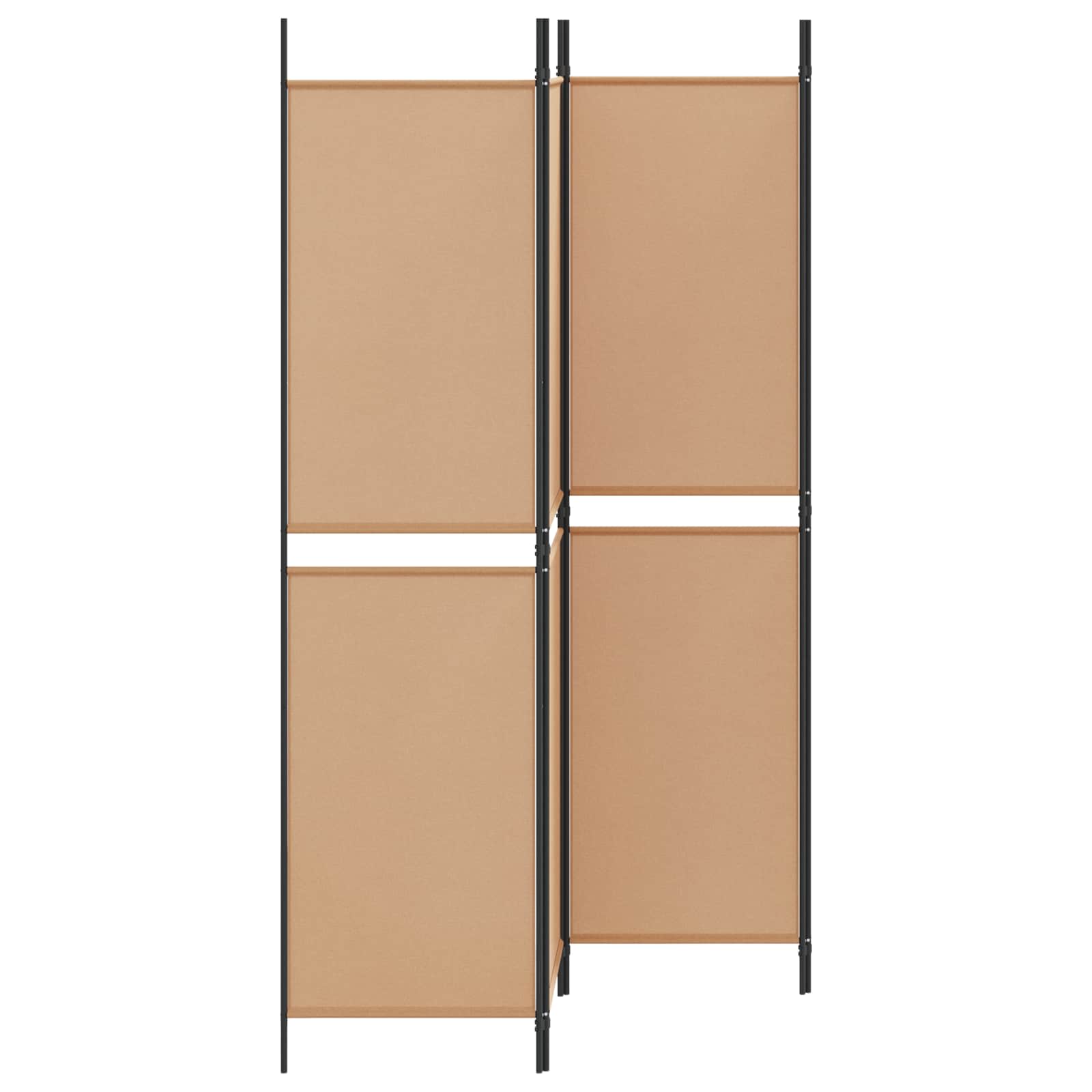 4-Πίνακας Διαχωριστικός Μπεζ 200 x 200 cm Ύφασμα - Pakobazaar