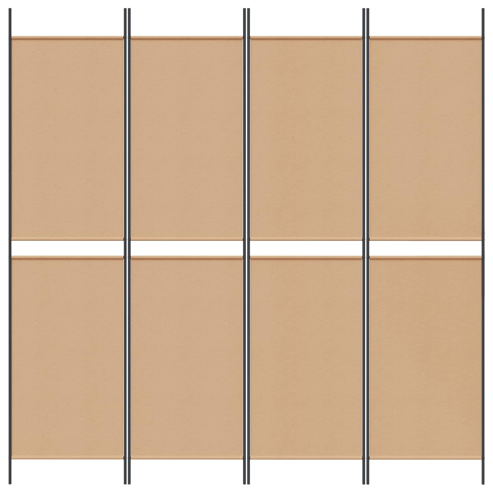 4-Πίνακας Διαχωριστικός Μπεζ 200 x 200 cm Ύφασμα - Pakobazaar