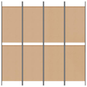 4-Πίνακας Διαχωριστικός Μπεζ 200 x 200 cm Ύφασμα - Pakobazaar