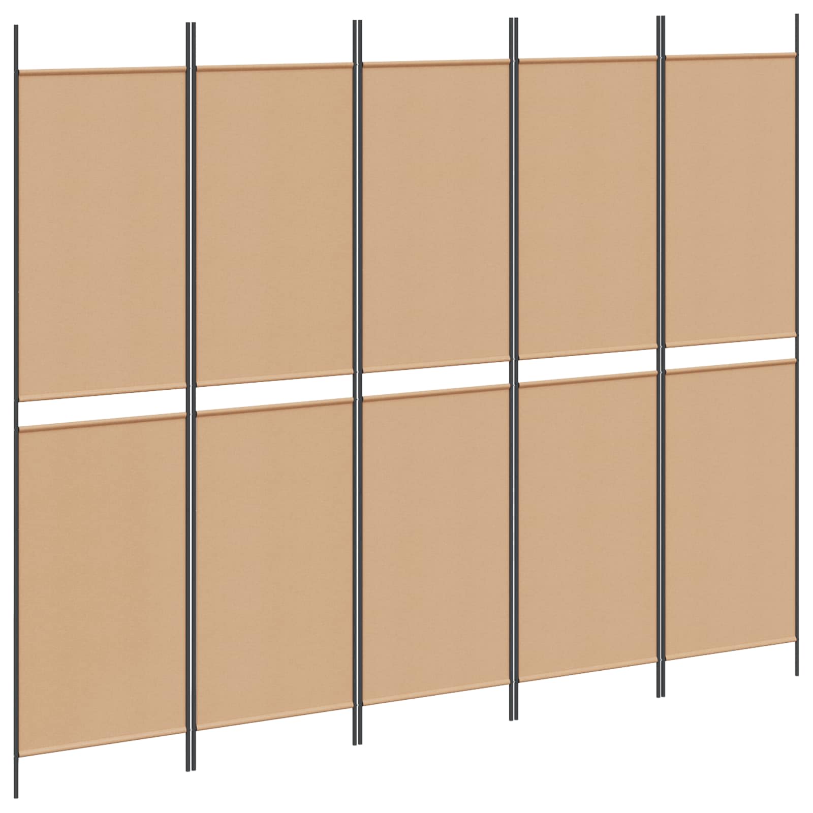 5-Panel Διχτυοθήκη Μπεζ 250 x 200 cm Ύφασμα - Pakobazaar