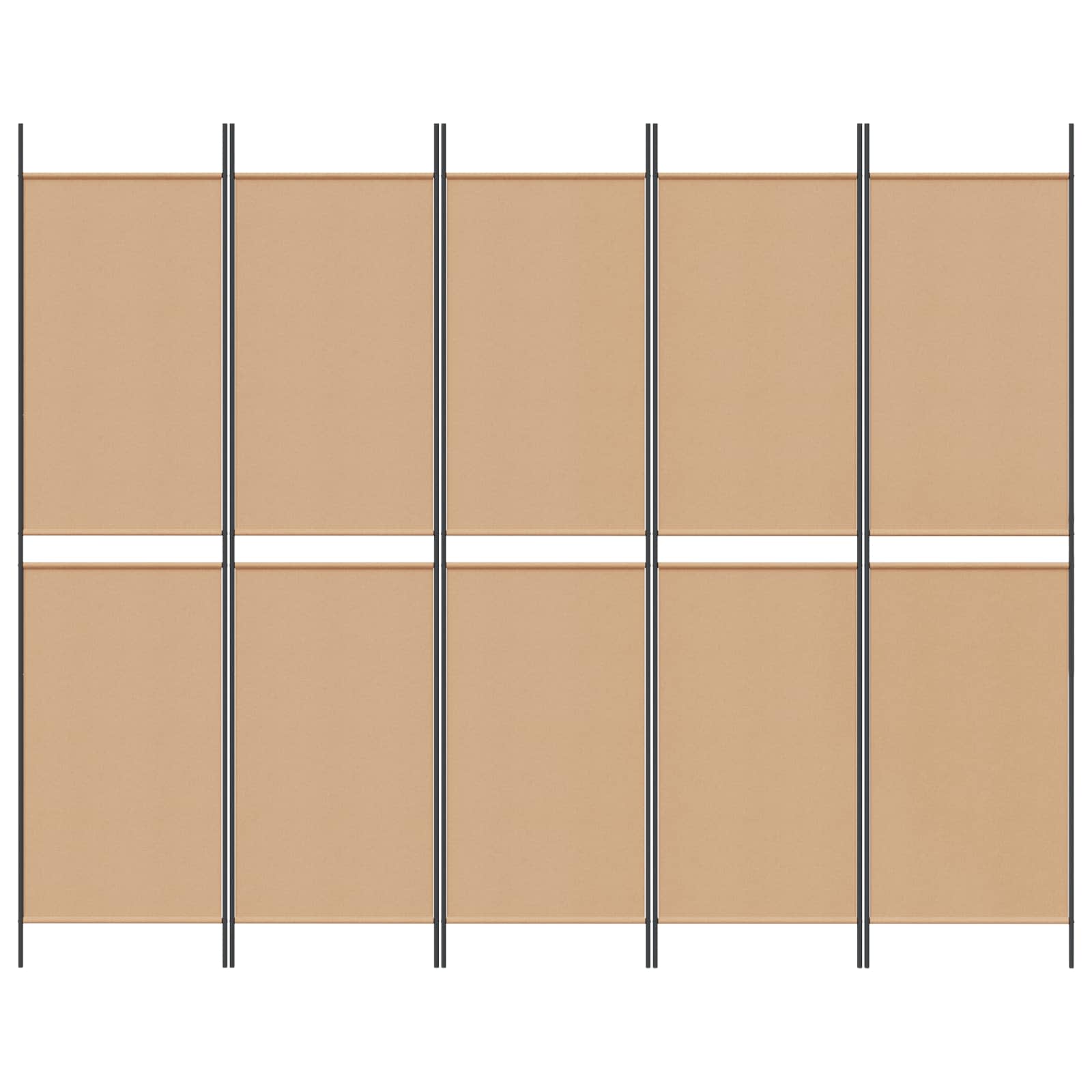 5-Panel Διχτυοθήκη Μπεζ 250 x 200 cm Ύφασμα - Pakobazaar