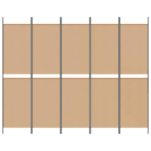 5-Panel Διχτυοθήκη Μπεζ 250 x 200 cm Ύφασμα - Pakobazaar