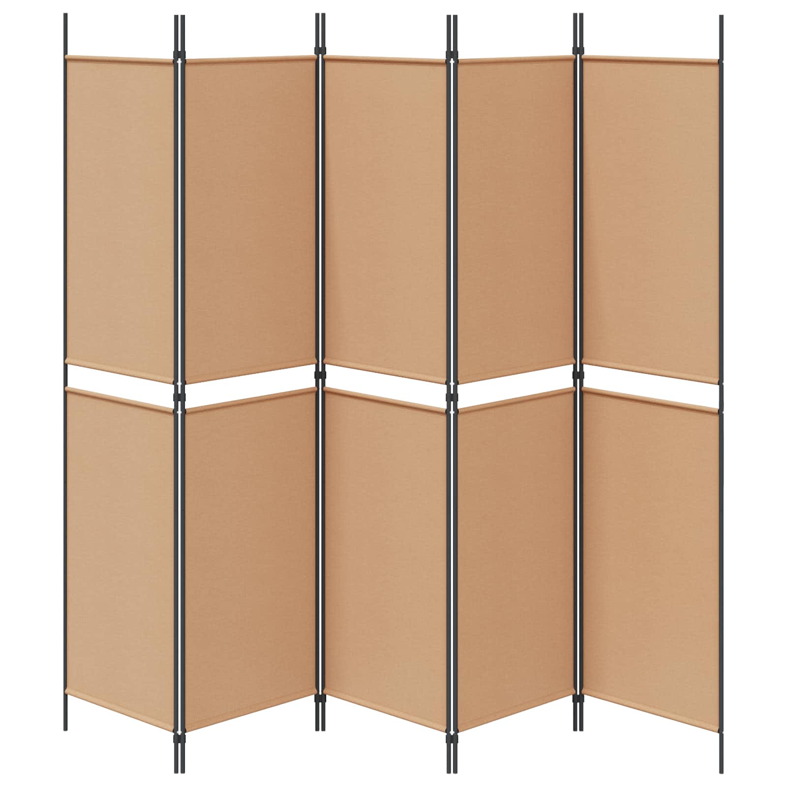 5-Panel Διχτυοθήκη Μπεζ 250 x 200 cm Ύφασμα - Pakobazaar