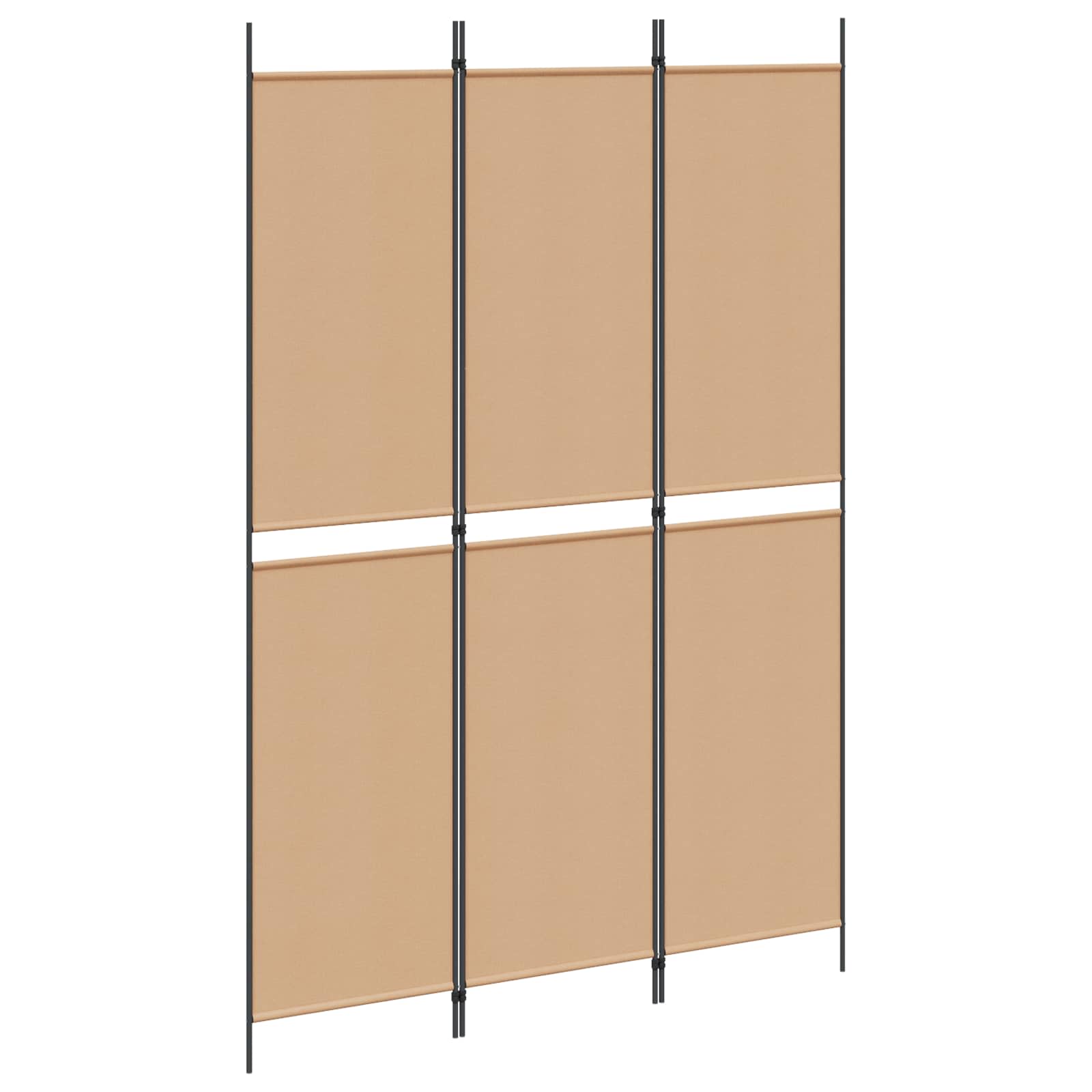 3-Panel Room Divider Μπεζ 150 x 220 cm Ύφασμα - Pakobazaar