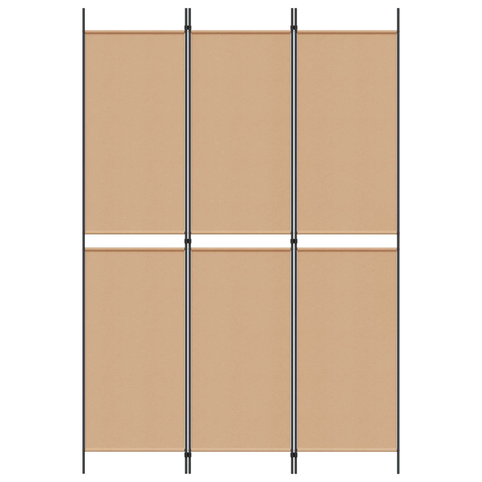 3-Panel Room Divider Μπεζ 150 x 220 cm Ύφασμα - Pakobazaar