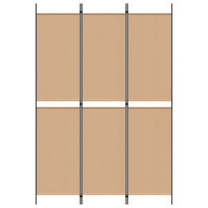 3-Panel Room Divider Μπεζ 150 x 220 cm Ύφασμα - Pakobazaar