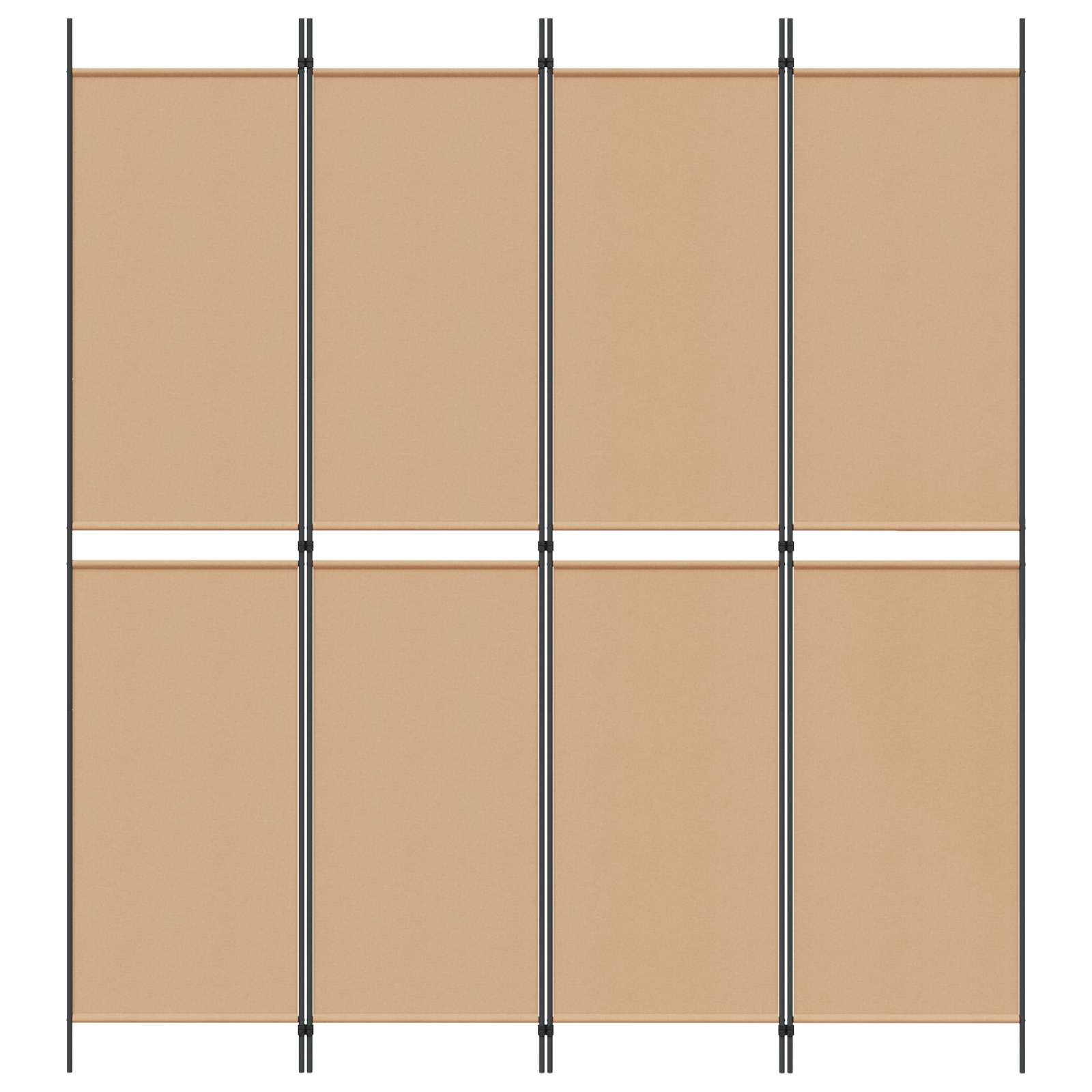Διαχωριστικό Δωματίου 4 Πάνελ Μπεζ 200 x 220 cm Ύφασμα - Pakobazaar