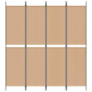 Διαχωριστικό Δωματίου 4 Πάνελ Μπεζ 200 x 220 cm Ύφασμα - Pakobazaar