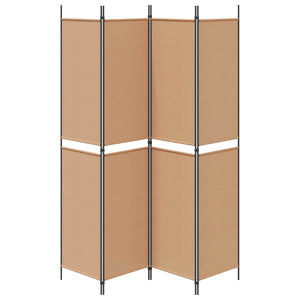 Διαχωριστικό Δωματίου 4 Πάνελ Μπεζ 200 x 220 cm Ύφασμα - Pakobazaar