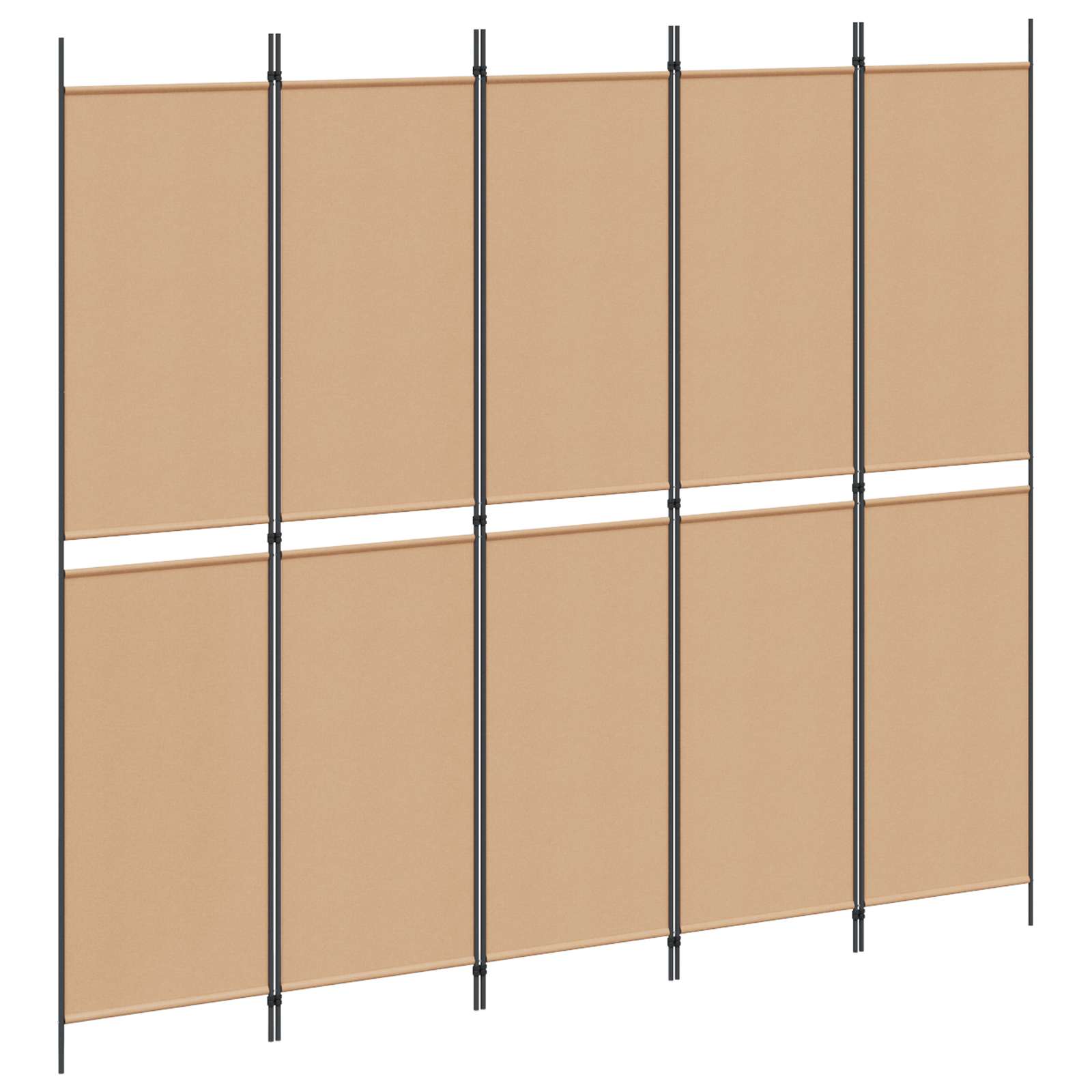 5-Panel Διχοτόμος Μπεζ 250 x 220 cm Ύφασμα - Pakobazaar