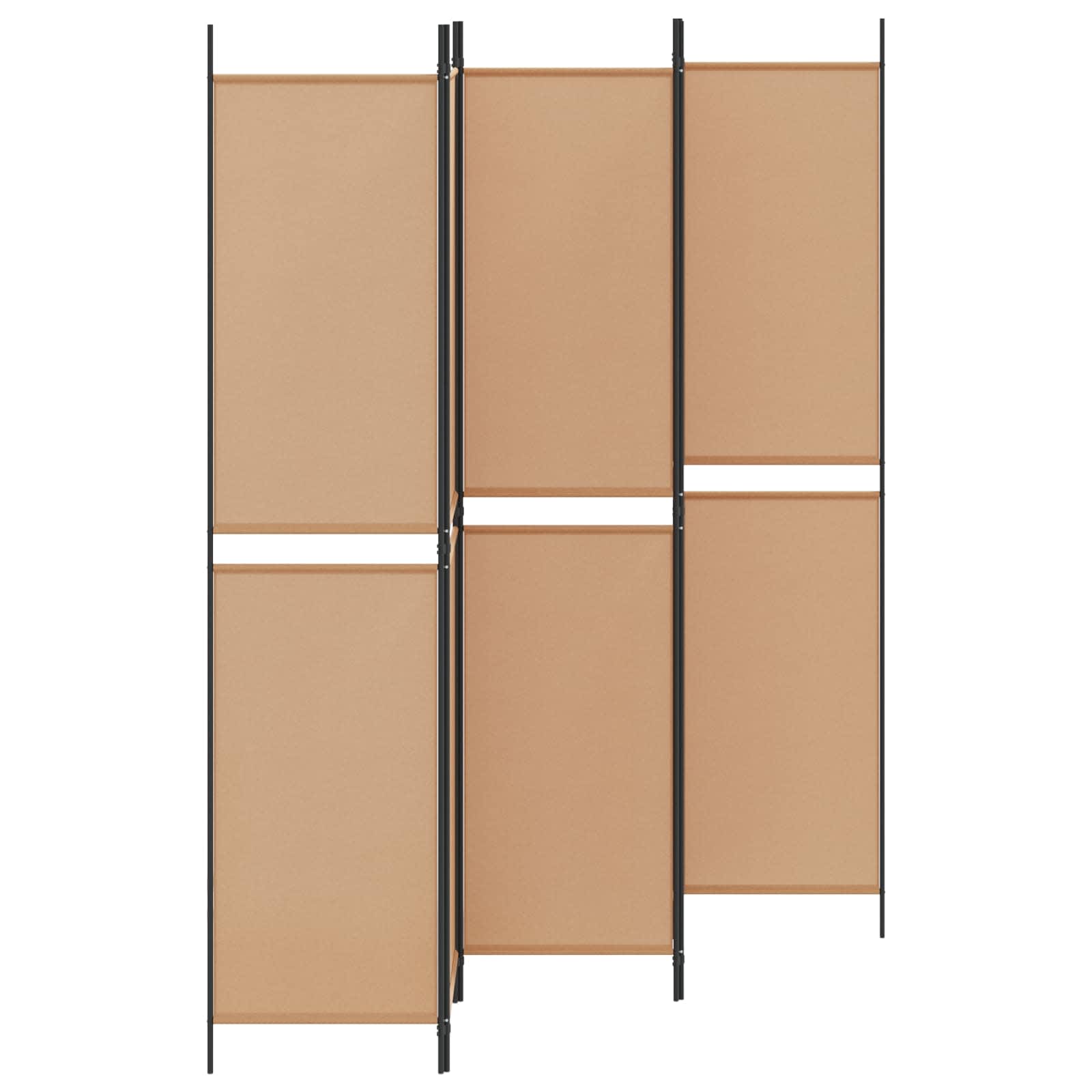 5-Panel Διχοτόμος Μπεζ 250 x 220 cm Ύφασμα - Pakobazaar