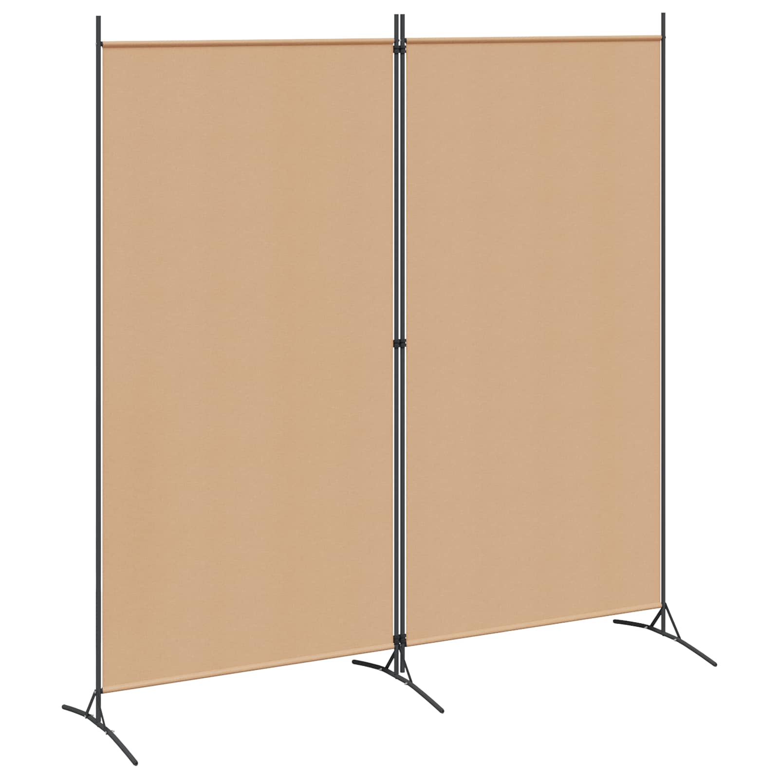 Δίαυλος Δωματίου 2 Πάνελ Μπεζ 175 x 180 cm Ύφασμα - Pakobazaar