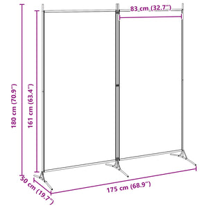 Δίαυλος Δωματίου 2 Πάνελ Μπεζ 175 x 180 cm Ύφασμα - Pakobazaar