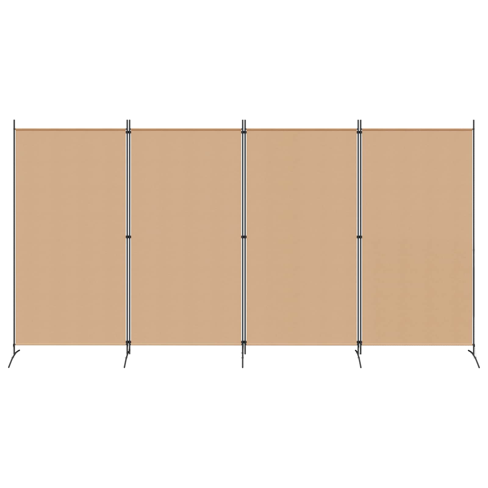 4-Πίνακας Διαχωριστικός Μπεζ 346 x 180 cm Ύφασμα - Pakobazaar
