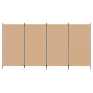 4-Πίνακας Διαχωριστικός Μπεζ 346 x 180 cm Ύφασμα - Pakobazaar