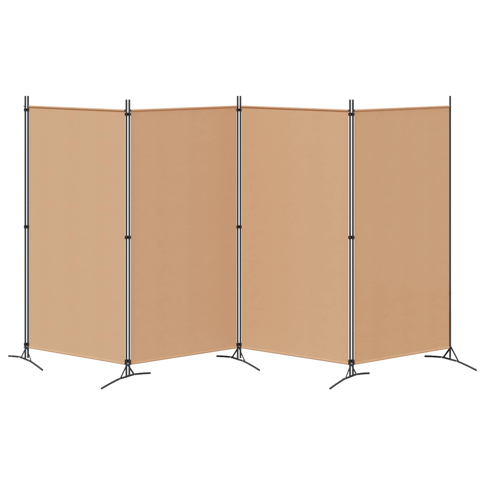 4-Πίνακας Διαχωριστικός Μπεζ 346 x 180 cm Ύφασμα - Pakobazaar