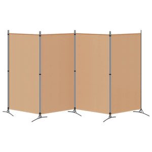 4-Πίνακας Διαχωριστικός Μπεζ 346 x 180 cm Ύφασμα - Pakobazaar