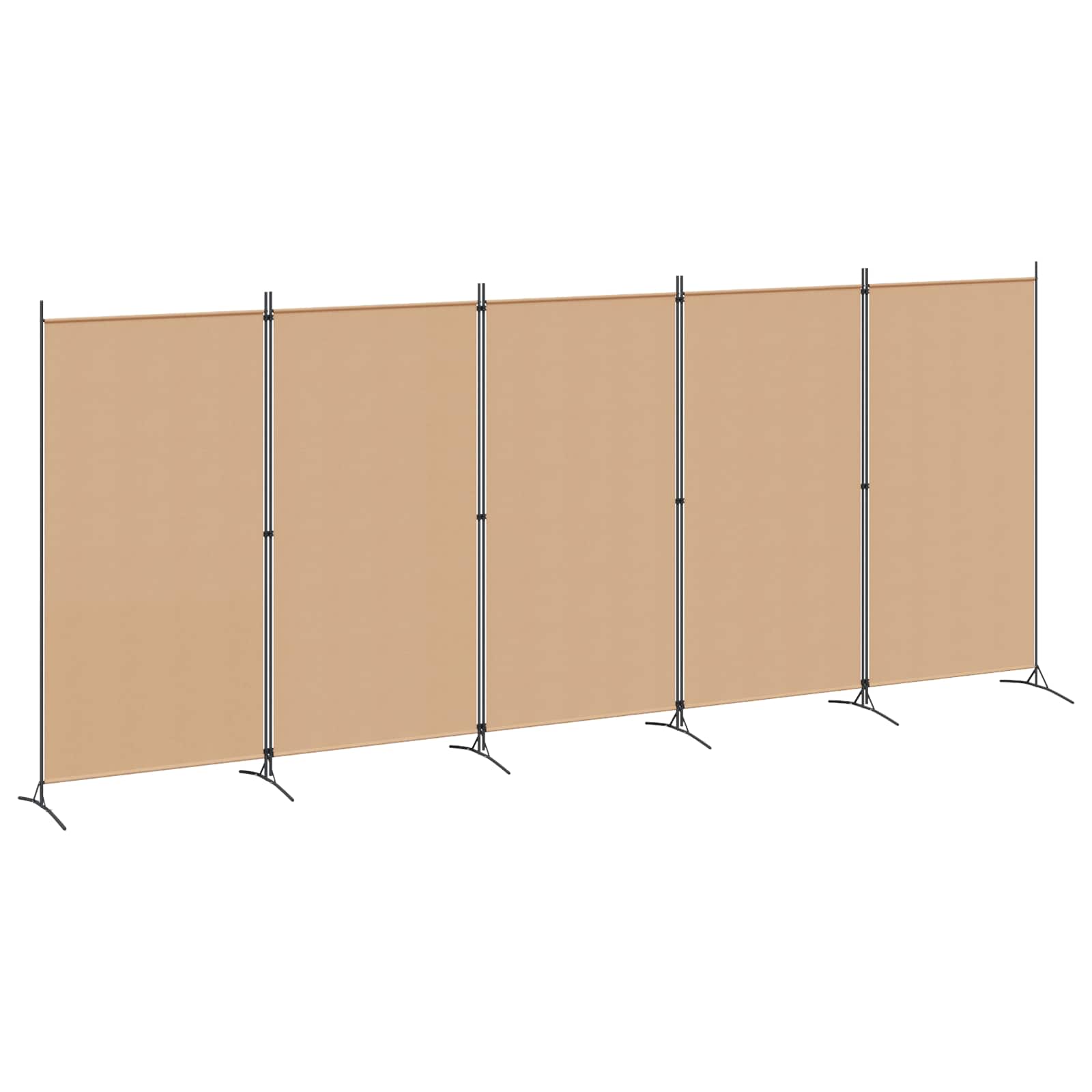 5-Panel Διχοτόμος Μπεζ 433 x 180 cm Ύφασμα - Pakobazaar