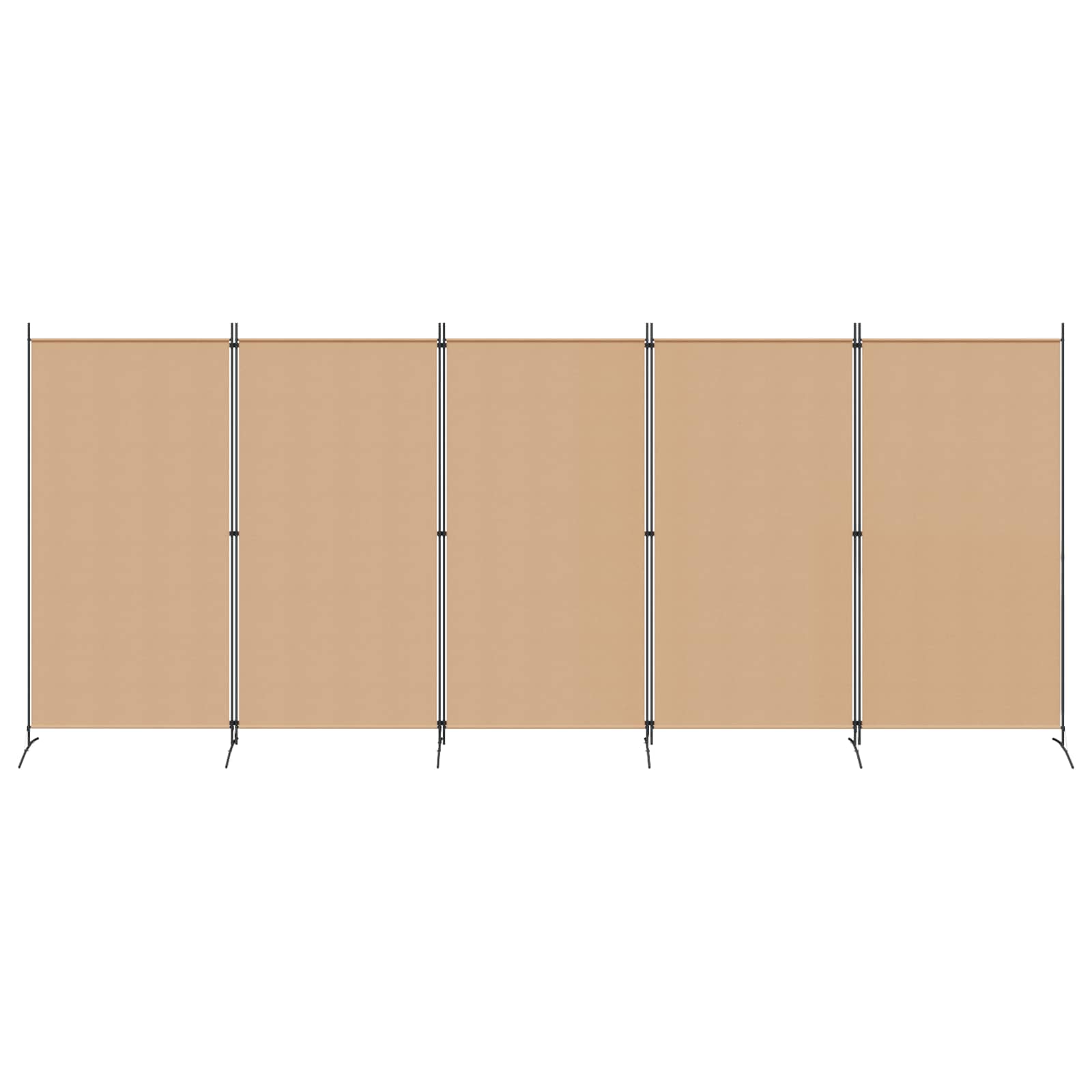 5-Panel Διχοτόμος Μπεζ 433 x 180 cm Ύφασμα - Pakobazaar