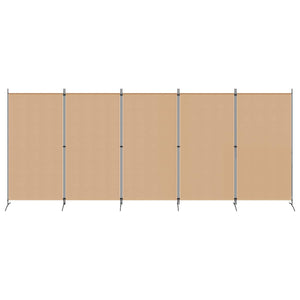 5-Panel Διχοτόμος Μπεζ 433 x 180 cm Ύφασμα - Pakobazaar