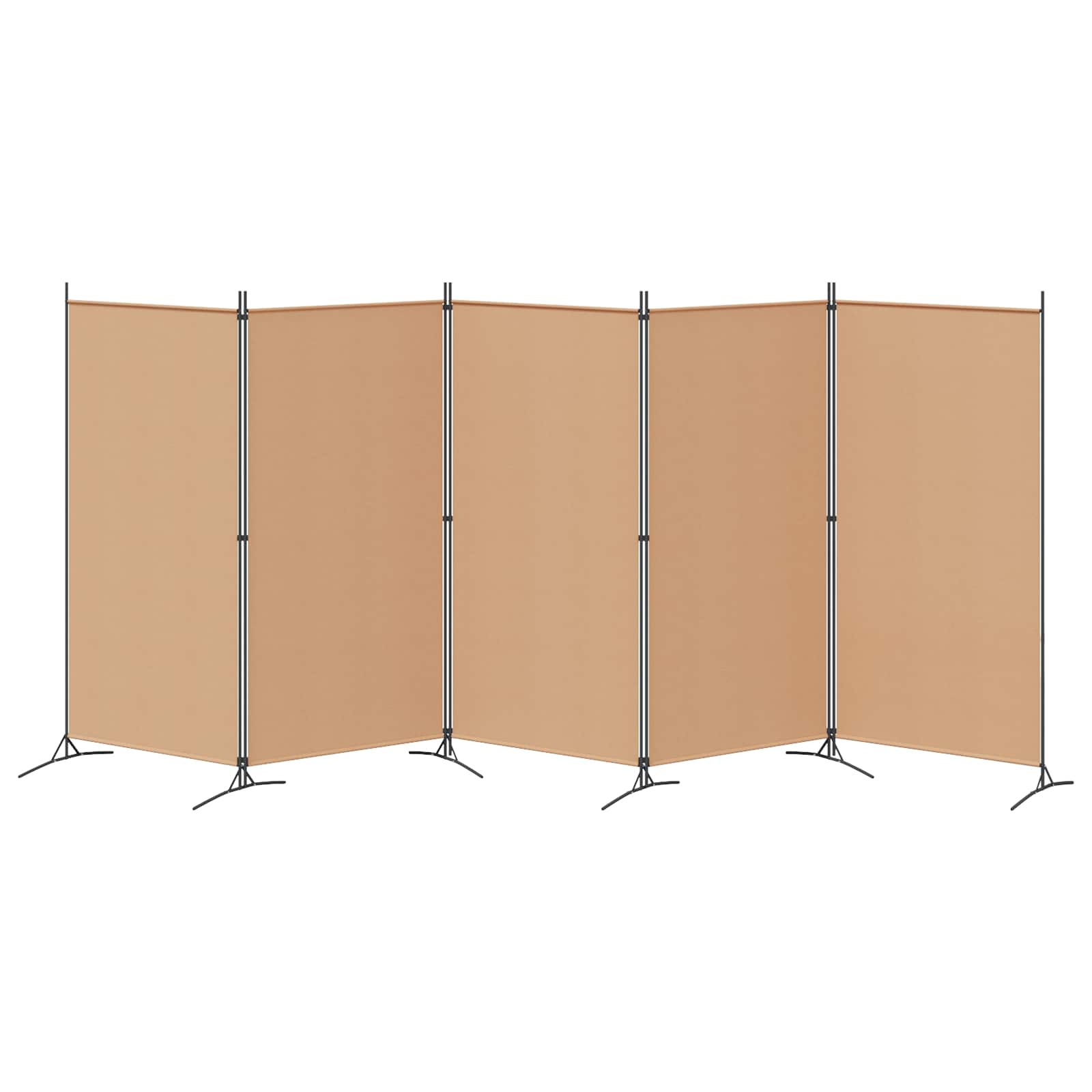 5-Panel Διχοτόμος Μπεζ 433 x 180 cm Ύφασμα - Pakobazaar