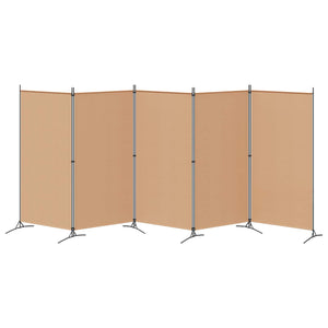 5-Panel Διχοτόμος Μπεζ 433 x 180 cm Ύφασμα - Pakobazaar